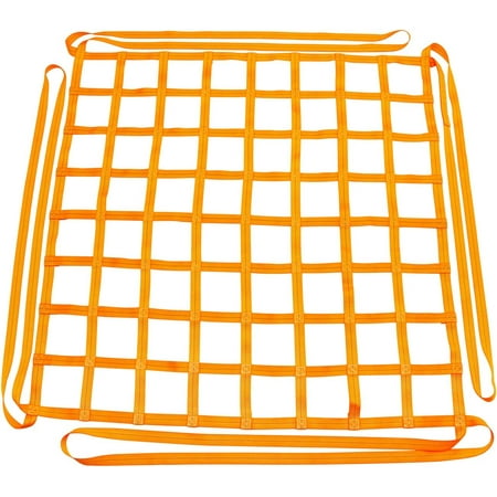 

Nvzi Safety Lifting Net Straps Flat Nylon Sling Hoisting Net Loading and Unloading Heavy Objects 10cm Square Mesh Tear Resistance for Construction Rigging Moving Towing Hoisting Work Gear 1*1m