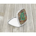thumbnail image 2 of Letter D Retro Tribal Alphabet Initial Compact Mirror, 2 of 4