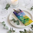 thumbnail image 4 of Cloth Napkins Set of 4 - 20x20 Inches, Colorful Oil Painting Washable Reusable Table Napkins, Brushstrokes Abstract Art Modern Soft & Absortbent Dining Napkin for Party Wedding Hotel Restaurant, 4 of 9
