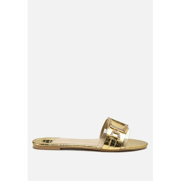 Brillo Jewel Croc Flats