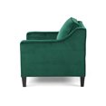 thumbnail image 4 of Milo Contemporary Velvet Club Chair, Green and Dark Brown, 4 of 8