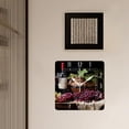thumbnail image 3 of 16 Inch Wall Clock Battery Operated Square Clock Decorative for Office, Kitchen, Outdoor, Living Room，Amazing Wine Beautiful Design, 3 of 4