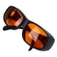 thumbnail image 2 of Gafas de seguridad de 190 a 490 nm, montura negra, lente naranja OD5, gafas de protección ocular con bloqueo de luz para salón de belleza en casa, 2 of 9