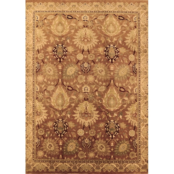 Ahgly Company Indoor Rectangle Oriental Brown Industrial Area Rugs, 6' x 9'