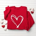 thumbnail image 5 of NexTorq Love Sweatshirt - Womens Valentines Sweatshirt Love Heart Graphic Pullover Cute Casual Long Sleeve Crewneck Holiday Party Tops H7-Red L, 5 of 5