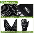 thumbnail image 4 of Full Finger Men's Steel Shell Cycling Gloves Motorcycle Gloves for Climbing Motorcycling Cycling Polyester Black One Size, 4 of 6