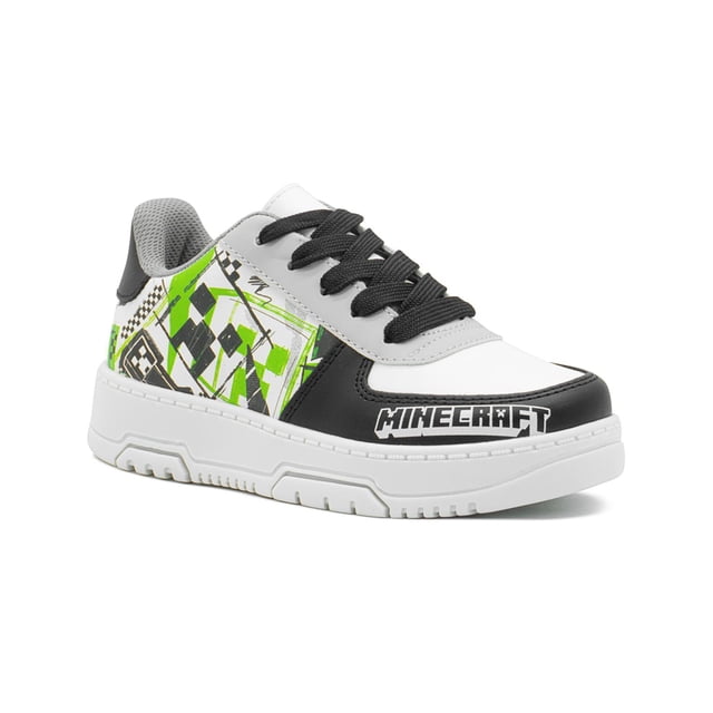 Tenis Urbano Minercraft Creeper Gamer Color Blanco 18-25 gris 22
