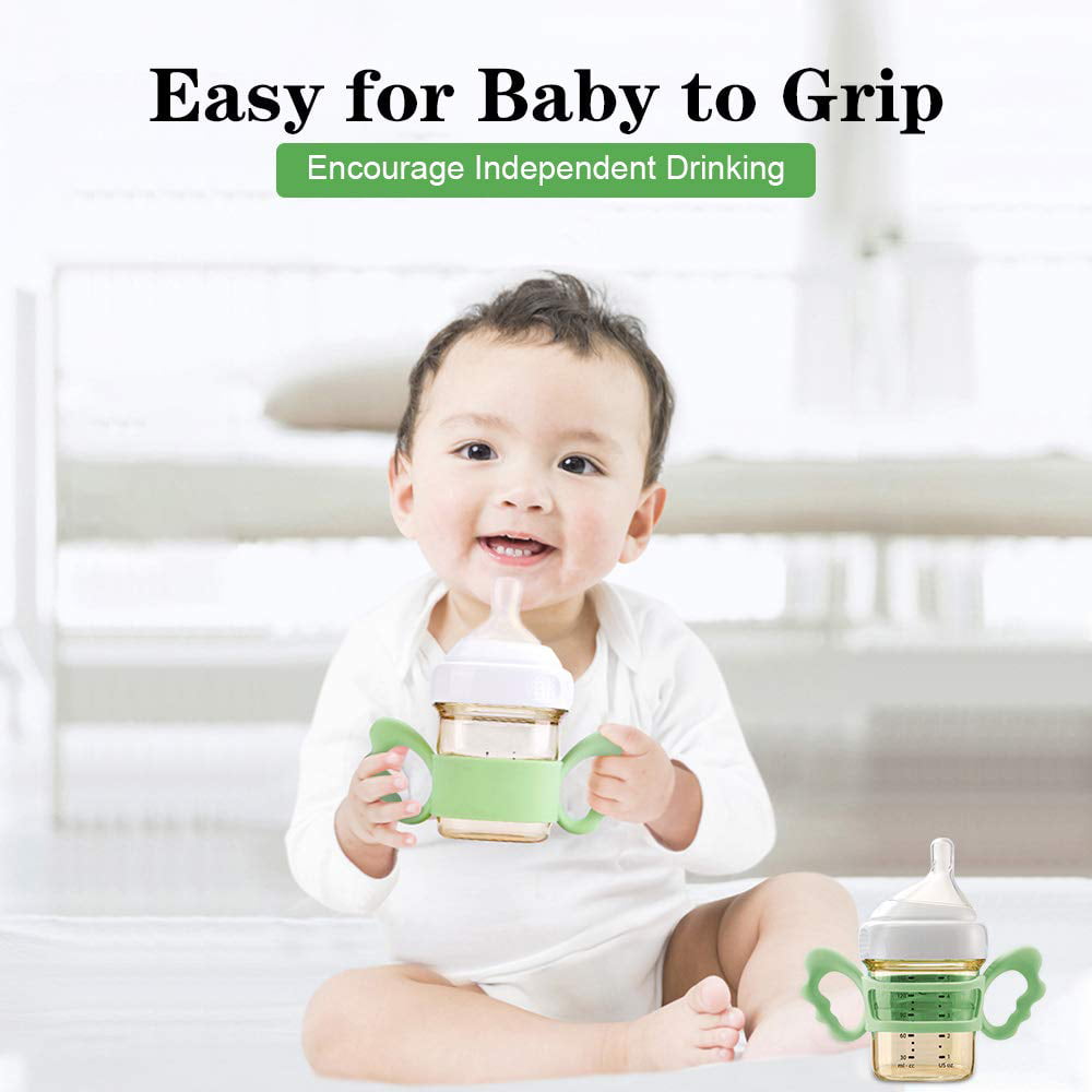 2Pcs Bottle Handle Holder Infant Easy Grip for NUK Wide Neck Feeding Baby  Hot 