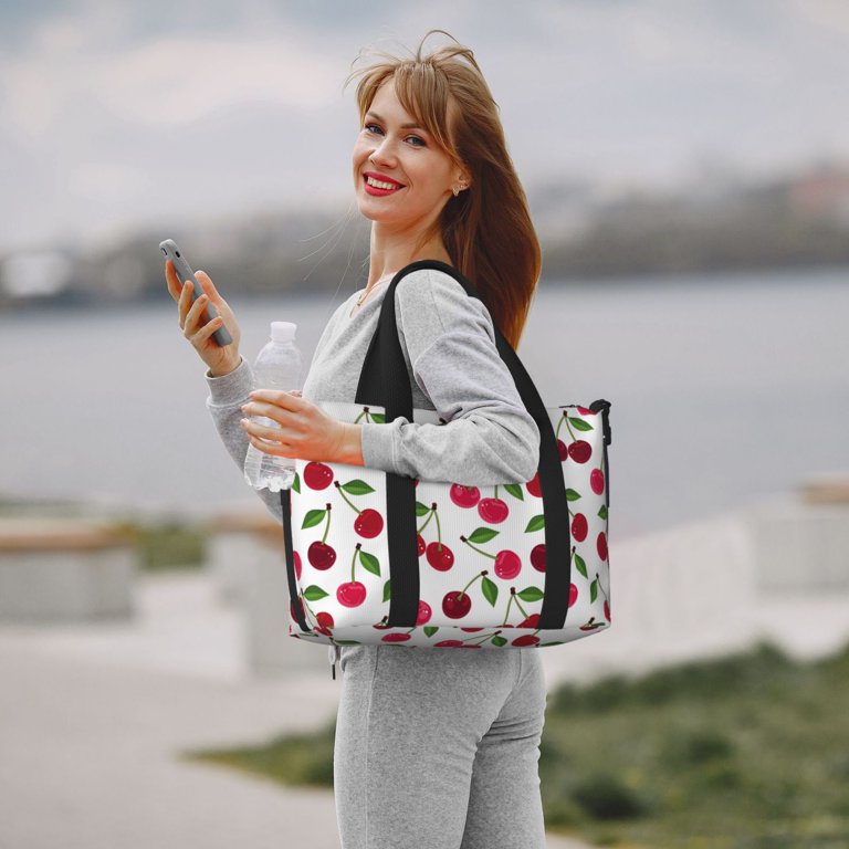 Travel Duffle Bag Cute Berry Weekender Bags for Women/Men with