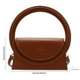 thumbnail image 3 of Sacs à Main pour Femmes Sacs à Bandoulière en Cuir Design Grand Cercle (Noir), 3 of 9