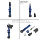 thumbnail image 4 of Wosthever 1 par de válvulas de vástago de aleación de bicicleta 48/54/58/60/78mm bicicleta F/V Presta válvula de neumático sin cámara Ciclismo azul 60 mm, 4 of 6
