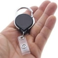 thumbnail image 4 of Professional Twist Free Carabiner Badge Reel with Long 34" Reach - Round No Twist Retractable Lanyard Clip for Crafting, Office & Government Premium Badge Holders by Specialist ID (Black), 4 of 6