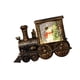 thumbnail image 2 of Adorno de tren navideño, figura de tren de Navidad, estatua de tren retro iluminada, decoración de tren navideño para gabinete de fiesta de Navidad Muñeco de nieve de bronce, 2 of 9