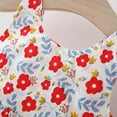 thumbnail image 6 of Toddler Girl Dress Big Bow in Back Floral Print Sleeveless Flower Sundress with Sun Hat Baby Summer Sets (18 Months, Red-Floral), 6 of 7