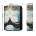 thumbnail image 3 of WYYP Gold Lines Circles Abstract Brush Strokes Car Seat Belt Cover 1Pcs, 3 of 5
