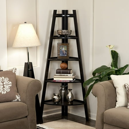 - Zimtown Corner Shelf 5 Tier Stand Storage Display Book Rack Organizer