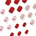 thumbnail image 5 of Spring Easter Press on Nails 24pcs,Cute Bunny Fake Nails,Short Square Graffiti Rabbit Flowers Artificial False Nails,Colored Acrylic Nails Kit for Women Girls Manicure Holiday Daily Home Party, 5 of 6