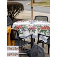 thumbnail image 6 of Square Outdoor Tablecloth with Umbrella Hole Red Roses Floral Outside Table Cloth Waterproof Patio Table Cover Farmhouse Botanical Flowers Zipper Tablecloths for Picnic Party Camping 60x60 Inch, 6 of 8