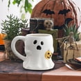 thumbnail image 5 of 15 oz Halloween Pumpkin Ghost Ceramic Coffee Mug Cute Ghost Pattern Shaped Novelty Drinking Cup with Handle for Women Men Gifts Halloween Party Decoration, 5 of 7