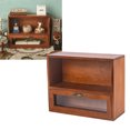 thumbnail image 3 of Wood Desk Organizer, Desktop Storage Box Retro Style With Drawer For Bedroom Living Room, 3 of 8
