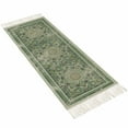 thumbnail image 2 of Retro Green Floral,Hallway Runner Rug 2x6ft,Rustic Tribal Ethnic Bohemian Farmhouse Washable Woven Living Room Bedroom Kitchen Bathrom Carpet with Tassels,Indoor Outdoor Throw Door Mat for Entryway, 2 of 5
