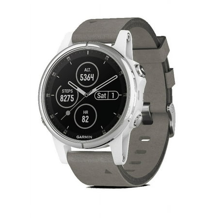 Fenix 5S Plus Sapphire, White with Gray Suede band