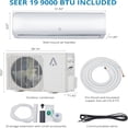 thumbnail image 2 of EastVita 9000-BTU 450-sq ft 208-230-Volt White Through-the-Wall Air Conditioner with Heater with Remote-24 SEER2, 2 of 8