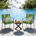 thumbnail image 6 of Outdoor Patio Cushion Covers 4 Pack Palm Leaf Patio Chair Cushion Covers with Ties and Zipper Waterproof Outdoor Seat Cushion Covers for Patio Furniture 22"x22", 6 of 6