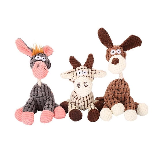 3PCS Puppy Pet Chew Training Animal Design Durable Interactive Toys Dental Health Teeth Cleaning Toy for Small Medium Dog Biting Toys