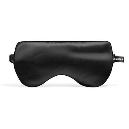 Asutra, Silk Eye Pillow With Organic Lavender & Flax Seeds & Eye Gel Mask for Sleep & Meditation; Purple