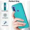 thumbnail image 5 of Asuwish Compatible with Motorola Moto G8/G Fast 2020 Phone Case Hybrid Rugged Shockproof Hard Protective Drop Proof Full Body Heavy Duty Mobile Cell Cover for MotoG8 8 8G XT2045-3 Women Men Green, 5 of 8
