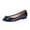 Navy, variant on YDN Women Simple Bowknot Round Closed Toe Comfortable Ballets Slip On Ballet Flats Heel Walking Office Outfit Slide Shoes Size 7 Black-red