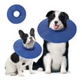 thumbnail image 1 of Adjustable Dog Recovery Collar - Soft Cone Collar Alternative for Dogs & Cats After Surgery - Breathable E Collar for Large/Medium/Small Pets - Blue M, 1 of 4