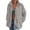 Gray, variant on Women's Fleece Zip Up Jacket Textured Stand Collar Casual Loungewear with Pockets​, Khaki