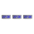 thumbnail image 2 of Despertador electrónico LED Recargable Naiovety Termómetro Snooze Portátil Pantalla azul 3Conjunto, 2 of 6