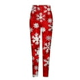 thumbnail image 5 of SwiftWear High Waisted Leggings for Women Comfy Festive Holiday Themed Printed Legggings Workout Christmas Leggings Yoga, Red M, 5 of 5