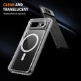 thumbnail image 2 of Magnetic for Google Pixel 8 Case, [Fit for MagSafe] [Never Yellowing] [Military Grade Rugged Durable Protection] Back Slim Clear Wireless Charging Shockproof Premium Phone Case,Clear, 2 of 7