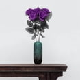 thumbnail image 3 of Polyester Roses Halloween Table Centerpieces arrangement Flowers Artificial diy Faux Bouquets Party Decor purple, 3 of 9