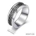 thumbnail image 4 of Qarigey Anillo de acero inoxidable para hombre, joyería informal para fiestas, festivales, ropa, decoración, tamaño 8, compromiso, boda, pareja Ropa, zapatos y accesorios Miscelánea Qarigey AP014575-01, 4 of 6