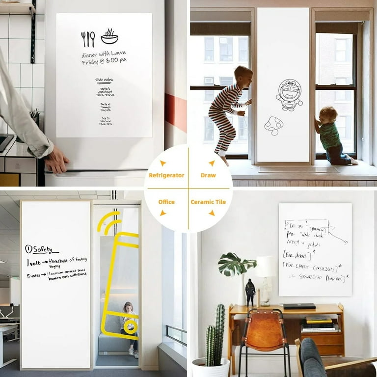 Think Board Self-Adhesive Whiteboard Wall and Refrigerator Calendar, Peel  and Stick Dry Erase Board Wall Cling for Home and Office, Removable Wall