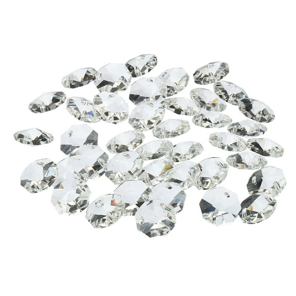 Uxcell 14mm Crystal Octagon Beads Chandelier Hanging Beads Clear 40 Pack