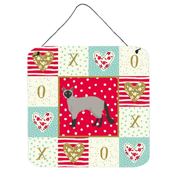 Balinese 1 Cat Love Wall or Door Hanging Prints Red