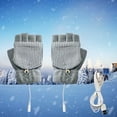thumbnail image 3 of USB Heated Gloves for Women & Men Hand Warmer Gloves Winter Gloves with Temperature Adjustment Full & Half Hands Heated Fingerless Gloves, Washable Warm Laptop Gloves for Winter Gift, 3 of 4