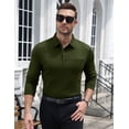 thumbnail image 6 of COOFANDY Long Sleeve Polo Shirts for Men Casual Dress Button Golf Tennis Collared Shirt with Pocket, Basic Lightweight Dry Fit Shirt for Work Travel, 6 of 8