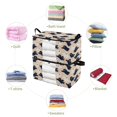 thumbnail image 4 of Foldable Clothes Storage Bags Clothes Organizer Bin with Clear Windows for Clothes Bedding Navy and Cream Ghost, 4 of 6