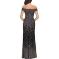 thumbnail image 2 of Betsy & Adam Womens Petites Glitter Off The Shoulder Evening Dress, 2 of 2