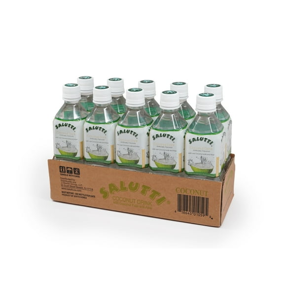 Salutti Coconut Drink with Coconut and Aloe Pulp, 16.9 fl oz, 10 Count Bottles