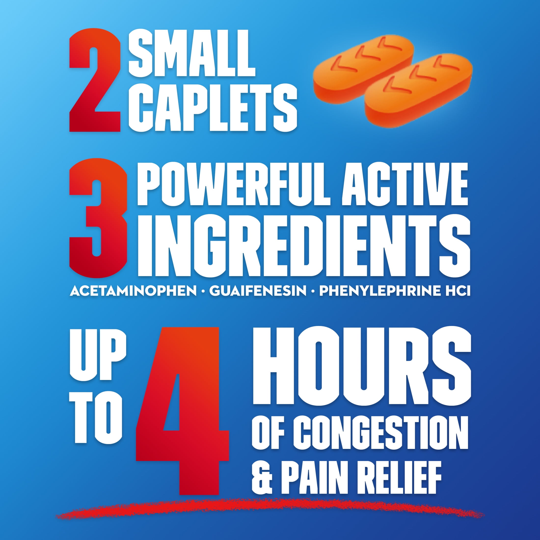 Mucinex Sinus-Max Severe Congestion & Pain Medicine, OTC Headache Relief, Nasal Decongestant, 20 Caplets