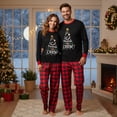 thumbnail image 5 of Christmas Pajamas for Family Long Sleeve Tree Graphic Tops Pant Set Holiday Sleepwear, 5 of 7