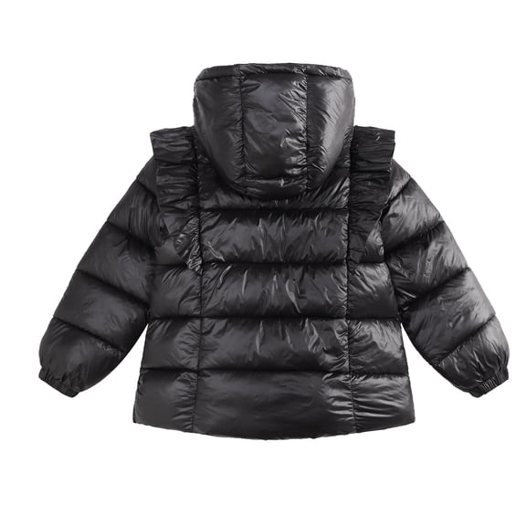 Vedolay Boy's Winter Jackets Toddler Kids Solid Color Coat Notched Collar Double Elegant Coat,Black 3-4 Years